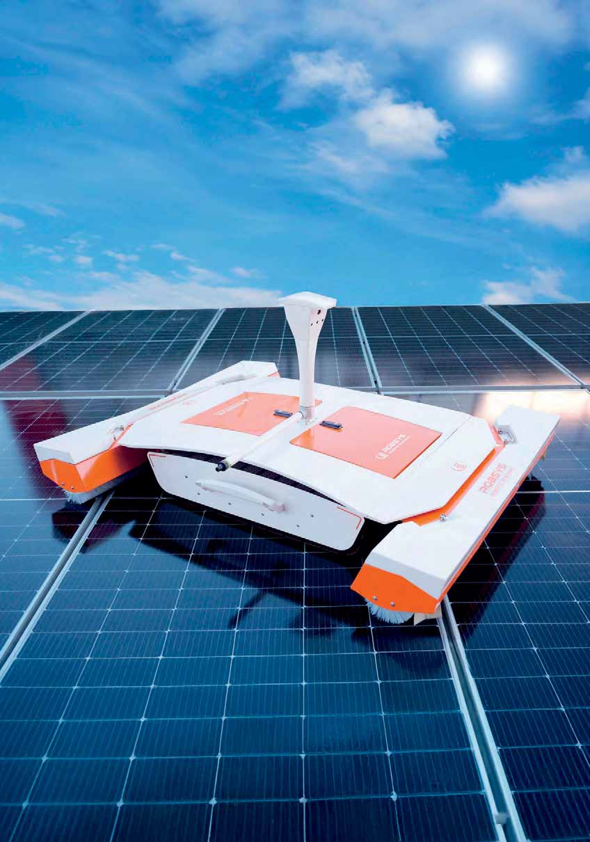 Autonomous Robot: AI-powered autonomous cleaning robot for ground and rooftop installations.