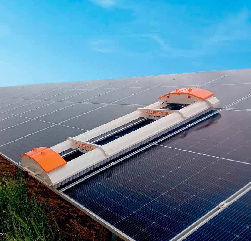 YTM GREEN-D: The world's lightest cleaning robot for ground-mounted solar plants.