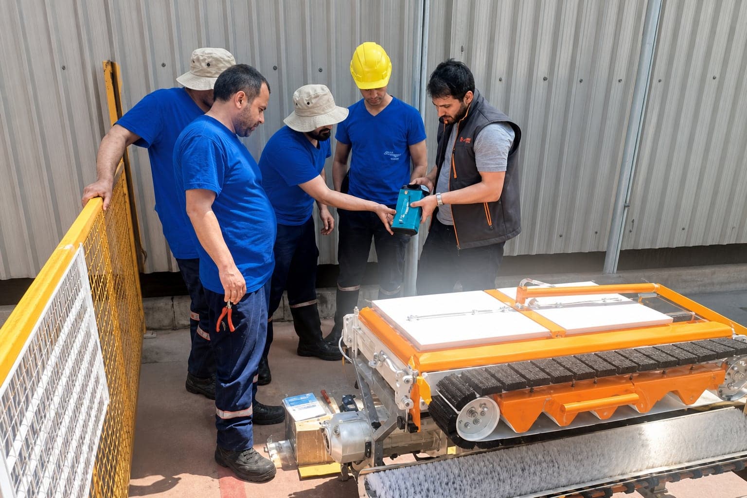 Pronto Solar technicians delivering on-site robot training and maintenance