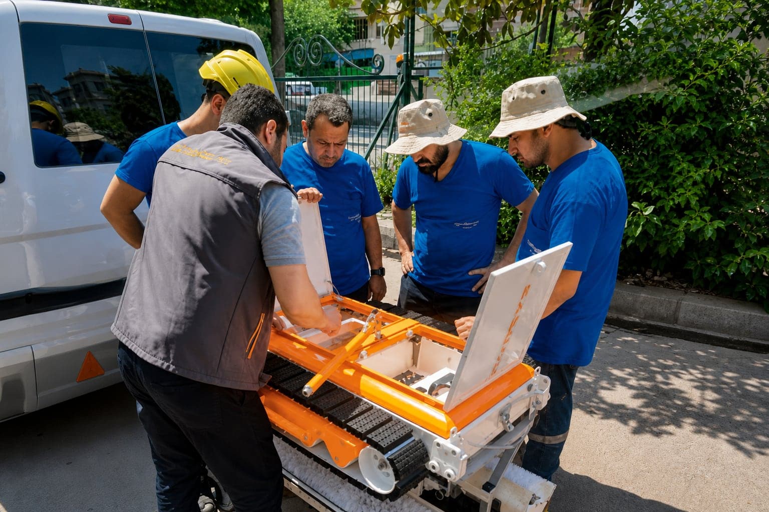 Field training session for Pronto Solar cleaning robot operators